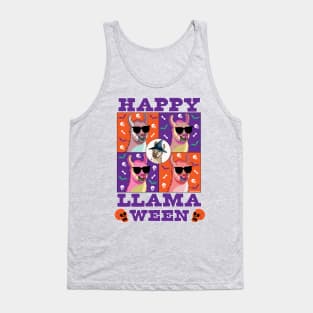 Happy Llamaween Funny Halloween Llama Tank Top